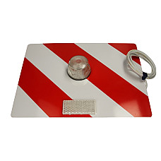 Semn de avertizare Oversize distinctive board 1pcs front right side with a white lamp 30cm x 40cm CARGOPARTS CARGO-T007