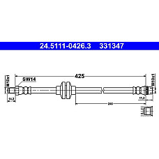 Furtun frana RENAULT MEGANE III (BZ_), Hatchback Van, 11.2008 - 08.2015 ATE 24.5111-0426.3