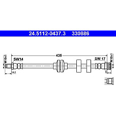 Furtun frana ALFA ROMEO 156 (932_), Sedan, 09.1997 - 10.2005 ATE 24.5112-0437.3