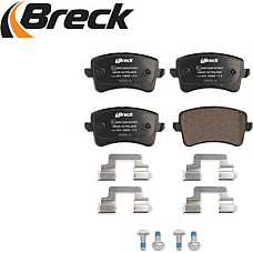 Set placute frana.frana disc Set de frana din ceramica Spate cu suplimente cu surub de ghidare a etrierului de frana cu un AUDI A4 Allroad IV (8KH, B8), Turism, 04.2009 - 05.2016 Breck 24606 00 554 00