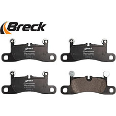 Set placute frana.frana disc Set de frana din ceramica Spate cu greutati de echilibrare cu un tampon de amortizare fara optio PORSCHE 911 (991), Compartiment, 12.2011 - Breck 24721 00 553 00