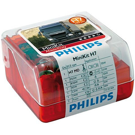 Sortimente becuri camion MiniKit H7 55555SKMDKM, H7, tensiune 24V PHILIPS 55555SKMDKM