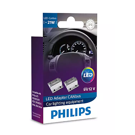 Unitate de control CANbus PHILIPS 18957X2, tensiune 12V, putere 21W, pentru anularea erorilor generate de utilizarea ledurilor retrofit 21W PHILIPS 18957X2