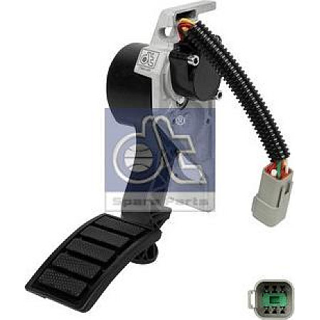 Pedala acceleratie Accelerator pedal 5 pins square plug - grey VOLVO FH12 FH16 FM12 FM9 08.93- DT Spare Parts 2.16140