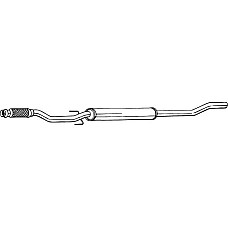 Toba esapamet intermediara Sistem de evacuare a amortizorului MINI R56 R57 CLUBMAN R55 1.6 09.06-06.15 MINI Cooper II (R56), Hatchback, 11.2005 - 01.2014 Bosal 286-411