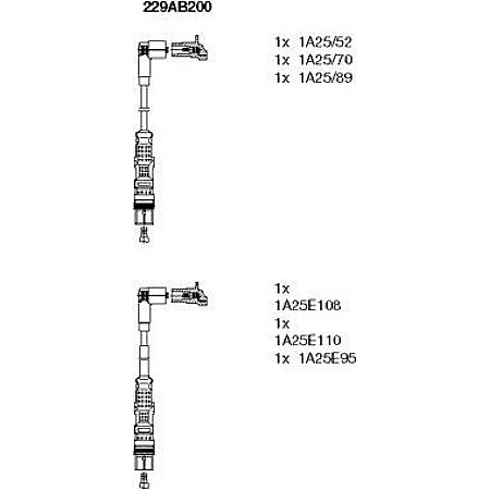 Set fise bujii MERCEDES-BENZ V-CLASS (638/2), Dubita, 02.1996 - 07.2003 Bremi 229AB200