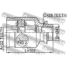Cap planetara KIA CARENS II (FJ), Dubita, 07.2002 - Febest 2211-SPARH
