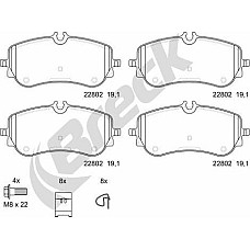 Set placute frana.frana disc Set placute frana Spate MAN TGE VW AMAROK CRAFTER 2.0-Electric 09.10- VW CRAFTER (SZ_), Cadru de sprijin, 11.2016 - Breck 22802 00 703 00