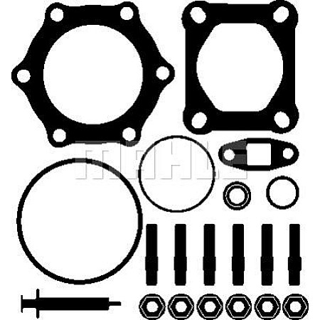 Set montaj. turbocompresor Set de asamblare turbocompresor MAN E2000 F2000 HOCL TGA TGS I TGX I MAZ 200 NEOPLAN S MAN TGX (L.2007.46.001), 06.2006 - MAHLE 228 TA 17637 000