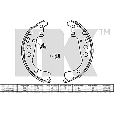 Set saboti frana TOYOTA ALLION I (_T24_), Sedan, 06.2001 - 06.2007 NK 2745617