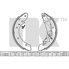 Set saboti frana PEUGEOT 405 II (4B), Sedan, 01.1992 - 12.1999 NK 2719598