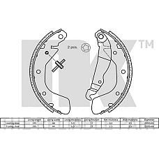 Set saboti frana OPEL ASTRA G (T98), Sedan, 03.1998 - 12.2009 NK 2736540