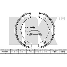 Set saboti frana, frana de mana MERCEDES-BENZ SPRINTER 3-t (906), Van, 06.2006 - NK 2733782