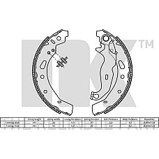 Set saboti frana MAZDA 2 (DL, DJ), Hatchback, 08.2014 - NK 2732792