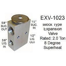 Supapa expansiune, clima Supapa de climatizare DEUTZ JCB LANCIA MASSEY FERGUSON SAAB 9000 FENDT 1 / 2 / 3 / 4 / 5 10 100 200 300 400 500 600 700 800 900 320.80-TD226B-6 01.58- SUNAIR EXV-1023