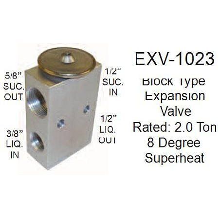 Supapa expansiune, clima Supapa de climatizare DEUTZ JCB LANCIA MASSEY FERGUSON SAAB 9000 FENDT 1 / 2 / 3 / 4 / 5 10 100 200 300 400 500 600 700 800 900 320.80-TD226B-6 01.58- SUNAIR EXV-1023