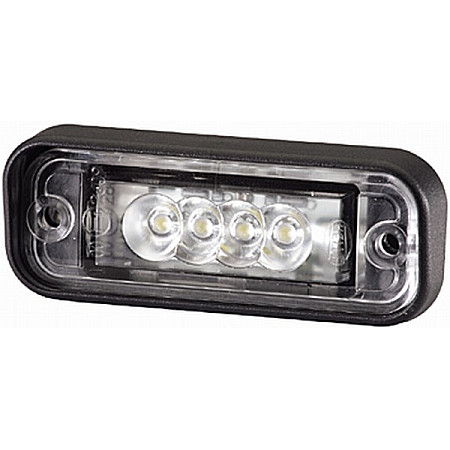 Iluminare numar de circulatie Lampa numar inmatriculare LED 24V culoare sticla. alb  HELLA 2KA 010 278-017