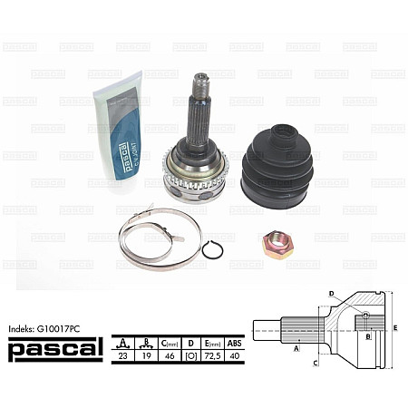 cap planetara DAEWOO MATIZ (M100, M150) PASCAL G10017PC