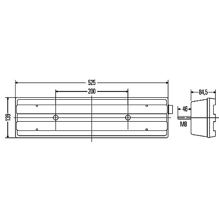 Stop spate Rear lamp R P21W-R10W 24V with indicator reversing light with stop light parking light with reversing signal side MERCEDES-BENZ ECONIC, 01.1998 - HELLA 2VP 007 500-521