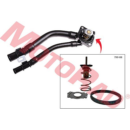 Termostat.lichid racire Termostat sistem racire 88C SMART FORTWO 1.0 01.07- SMART FORTWO (451), Compartiment, 01.2007 - Motorad 799-88K