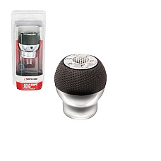 Maner schimbator viteza imitatie piele negru rotund 4Cars