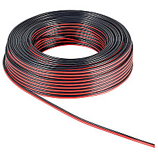 Rola cablu pentru boxe, 2 x 0.5 mm, lungime 10m, culoare rosu/negru