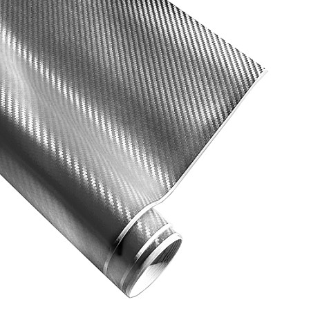 Autocolant folie fibra de carbon 3D, 100x150cm - Carbon/Argintiu
