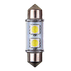 Bec Led - 2SMD 12V sofit T11x36mm soclu SV8,5-8 2buc - Alb