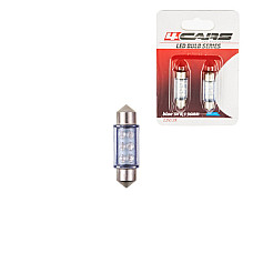 Bec tip LED 12V sofit cu 6 leduri 10x36mm SV8,5-8 2buc - Albastru