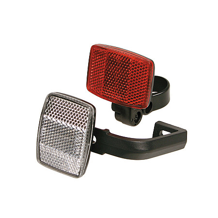 Set catadioptri reflectorizanti bicicleta fata-spate 2buc Lampa - Alb/Rosu