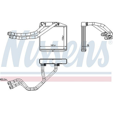 Schimbator caldura. incalzire habitaclu Heater FIAT DOBLO DOBLO CARGO OPEL COMBO TOUR COMBO-MINIVAN 1.3D-2.0D 01.10- FIAT DOBLO (263_), Dubita, 11.2009 - Nissens 71455