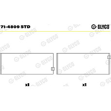 Cuzineti biela Set portant biela STD 2 rulmenti cu jumatate de coaja se potriveste. MERCEDES C T-MODEL S203 C T-MODEL S204 C W2 MERCEDES-BENZ SPRINTER 3,5-t (906), Cadru de sprijin, 06.2006 - Glyco 71-4809 STD