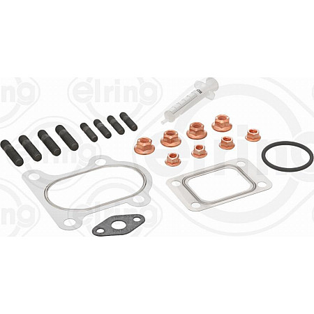 Set montaj. turbocompresor Set de asamblare turbocompresor cu garnit MERCEDES ATEGO ATEGO 2 LK-LN2 UNIMOG VARI MERCEDES-BENZ VARIO (668), Cadru de sprijin, 09.1996 - Elring 715.630