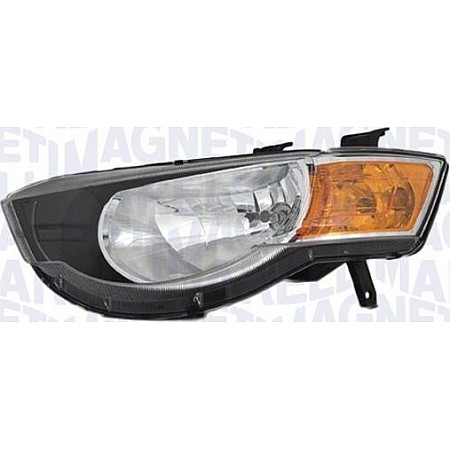 Far Lampa frontala Stanga halogen H4-P21W-PY21W electric cu motor culoare insert. cromat se potriveste. MITSUBISHI COLT CZC VI C MITSUBISHI COLT VI (Z3_A, Z2_A), Hatchback, 10.2002 - 12.2012 Magneti Marelli 710301249301
