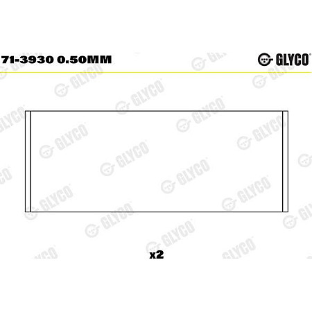 Cuzineti biela Set portant biela 050 MAN TGE AUDI A1 A3 A4 ALLROAD B8 A4 ALLROAD B9 A4 B6 A4 B7 A4 B8 A4 B9 A5 A VW TRANSPORTER VI (SGB, SGG, SGJ), Autobuz, 04.2015 - Glyco 71-3930 0.50mm