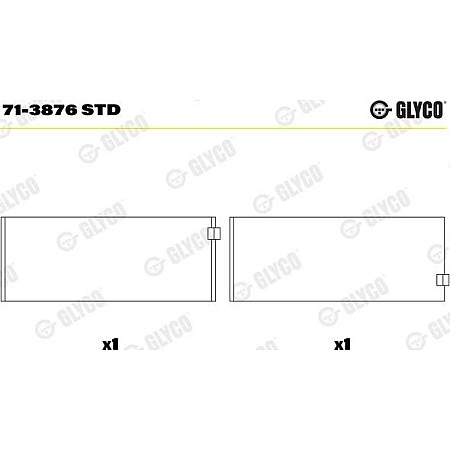 Cuzineti biela Rulment de conrod STD se potriveste. MERCEDES C CL203 C T-MODEL S202 C T-MODEL S203 C T-MODEL S204 C W202 C W203 MERCEDES-BENZ SPRINTER 4,6-t (906), Van, 06.2006 - Glyco 71-3876 STD