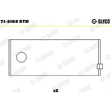 Cuzineti biela Set portant biela STD se potriveste. FORD CAPRI III GALAXY I GALAXY MK I GRANADA GRANADA I GRANADA II SCORPIO I FORD TAUNUS 17M Turnier (36F), Turism, 09.1967 - 04.1974 Glyco 71-2185 STD