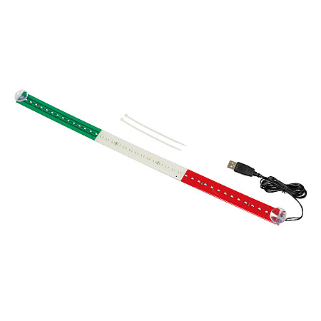Banda 42LED 60cm, alimentare prin USB, steag - Italia orizontal/Ungaria vertical