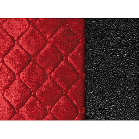 Husa scaun camion Lolita poliester/imit. piele 1buc - Negru/Rosu