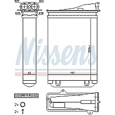 Schimbator caldura. incalzire habitaclu Heater fits. CITROEN C3 III PEUGEOT 2008 I 208 I 208-HATCHBACK 1.0-1.6D 03.12- PEUGEOT 2008 I (CU_), Turism, 03.2013 - Nissens 72954