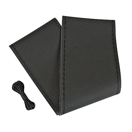 Husa volan piele pentru camion Premium - M -  44-46 cm - Negru