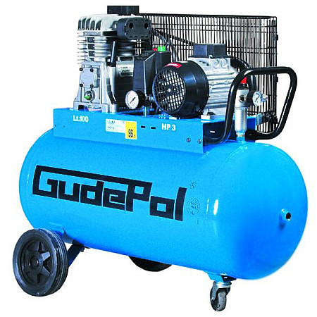 Compresoare Compresor cu piston GUDEPOL serie Blue 22 kW 400V 10 bar eficienta: 320l/min. rezervor: 100L numar cilindri: 2buc GUDEPOL 0XGD28-100-320