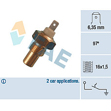 Comutator temperatura, racire Senzor temperatura lichid racire numar pini: 1 gri FAE FAE35010