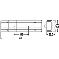 Stop spate Cinci-Hella lampa spate cu cablu de 14 m KOGEL SCHMITZ HELLA 2SK340 101-001