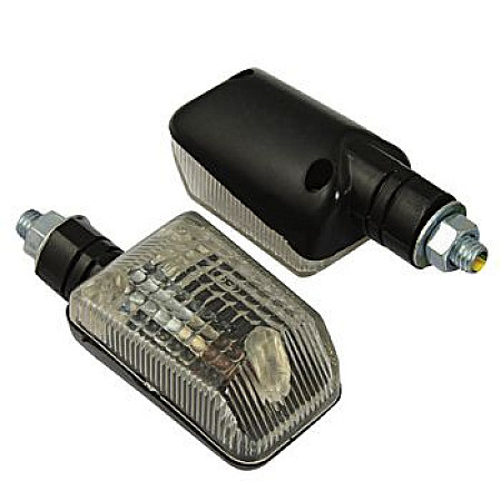 Lumina semnalizare Semnalizatoarele mini picior lung negru lentila clar BIKE IT INDMLBLKT