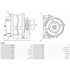 Generator / Alternator FIAT 127 Panorama (127_), Turism, 01.1977 - 12.1986 AS-PL A4030