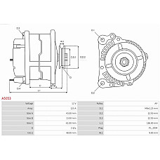 Generator / Alternator MITSUBISHI PAJERO II (V3_W), Crossover, 04.2000 - 09.2007 AS-PL A5053