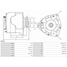 Generator / Alternator DAIHATSU HIJET (S85), Van, 10.1991 - 10.2005 AS-PL A6363