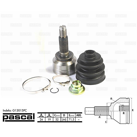 Set articulatie planetara KIA PRIDE DA Producator PASCAL G13015PC