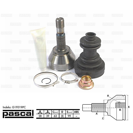 Set articulatie planetara CITROEN JUMPER nadwozie pene 244 Producator PASCAL G1F019PC